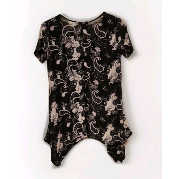 NWT Prestige Edge Women's Small Stretch Asymmetrical hemline Paisley relaxed fit - Picture 2 of 7